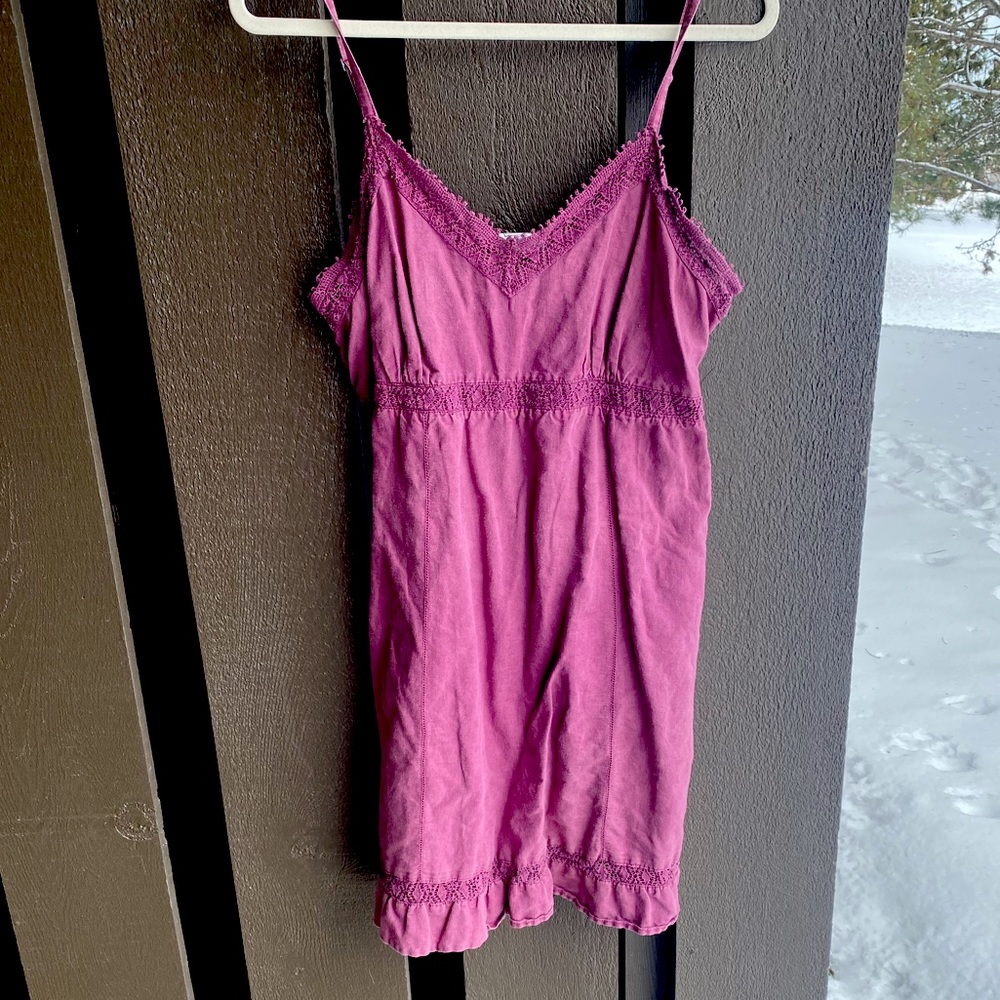 Converse brand slip dress with lace trim - size XL